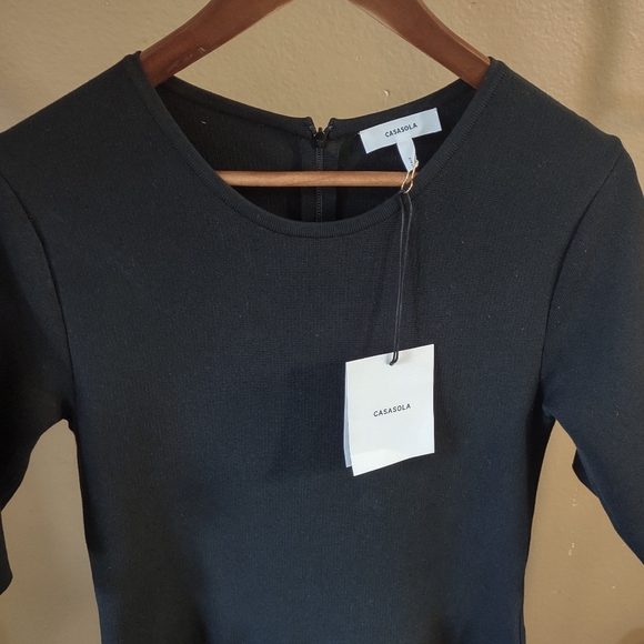 Casasola Classic Black A-Line Knit Dress NWT - Picture 4 of 11